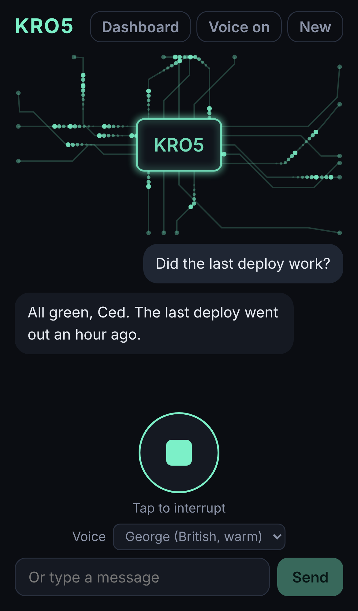 KRO5 Voice: a spoken conversation on the phone